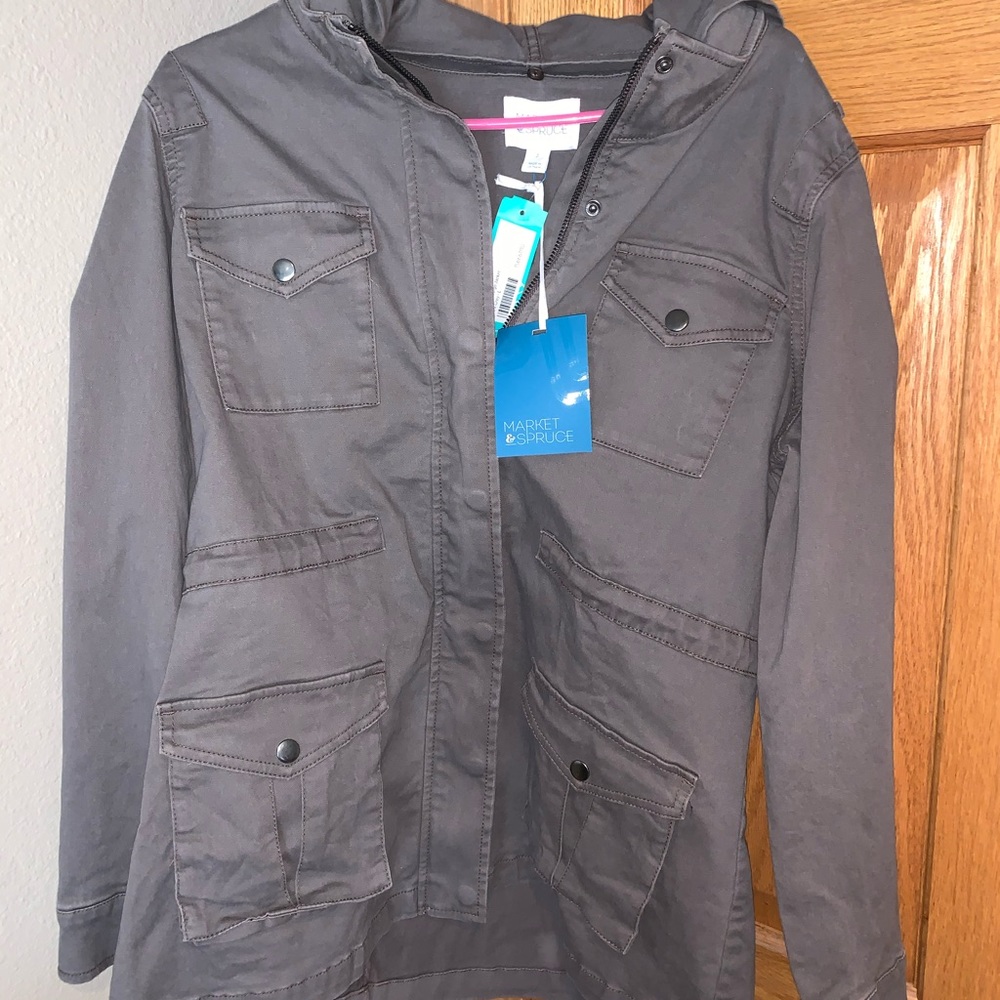 Grey cargo jacket